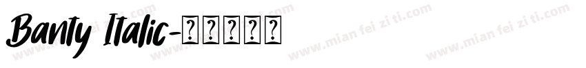 Banty Italic字体转换